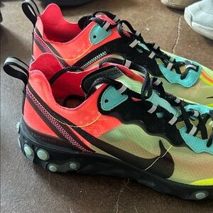 Nike Multicolor React Element Sneakers hyper fushion